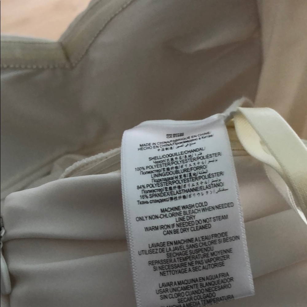 BCBG MAXAZRIA STRAPLESS IVORY PLEATED DRESS - Picture 8 of 8